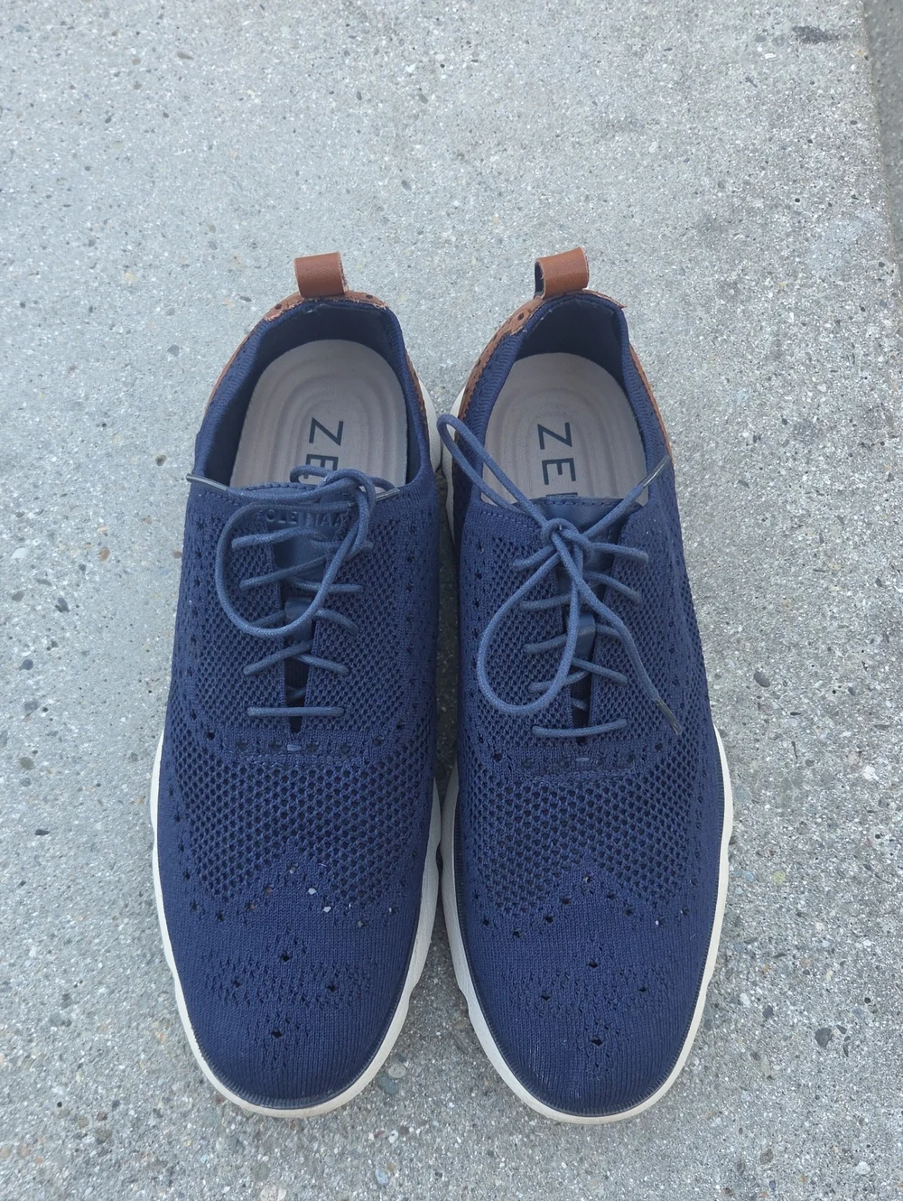 Cole Haan ZeroGrand Navy Blue Oxfords - Men 13 Sneakers
